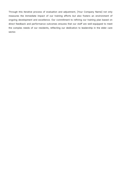 Free Nursing Home Training Plan Template to Edit Online
