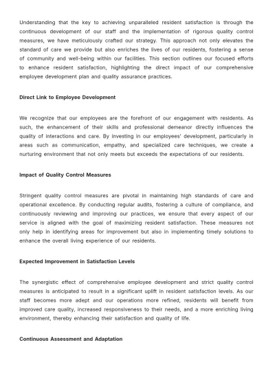 Free Nursing Home Employee Plan Template to Edit Online