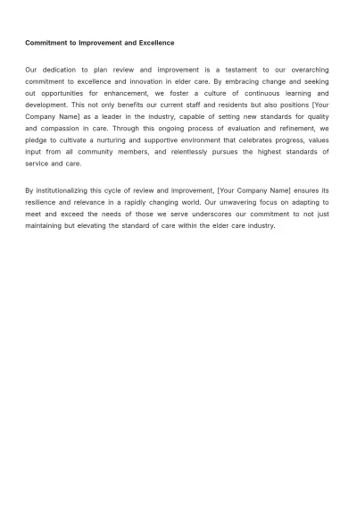 Free Nursing Home Employee Plan Template to Edit Online