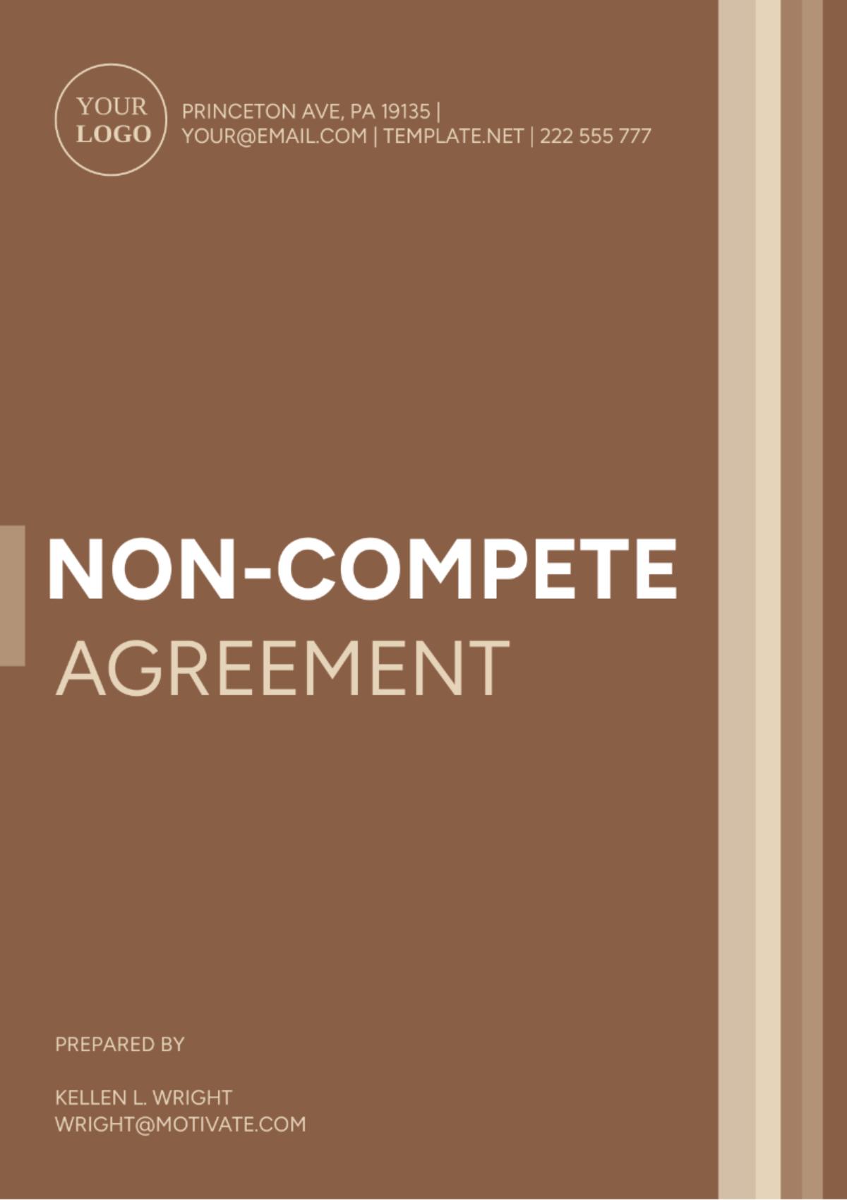 Non Compete Agreement Template - Edit Online & Download