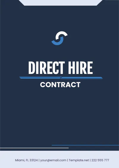 Free Direct Hire Contract Template to Edit Online