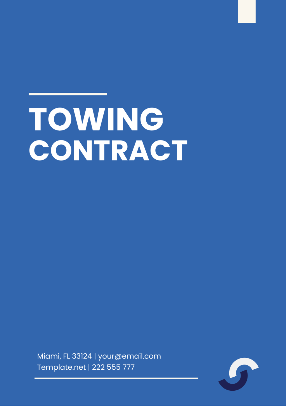 Towing Contract Template - Edit Online & Download