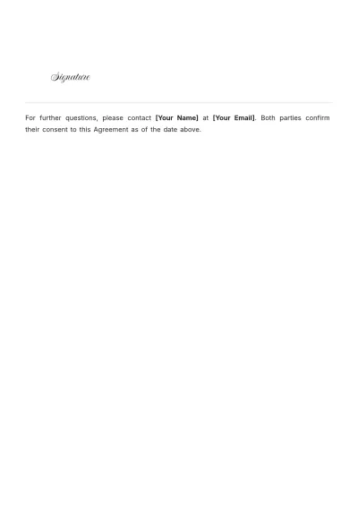 Free User Agreement Template to Edit Online