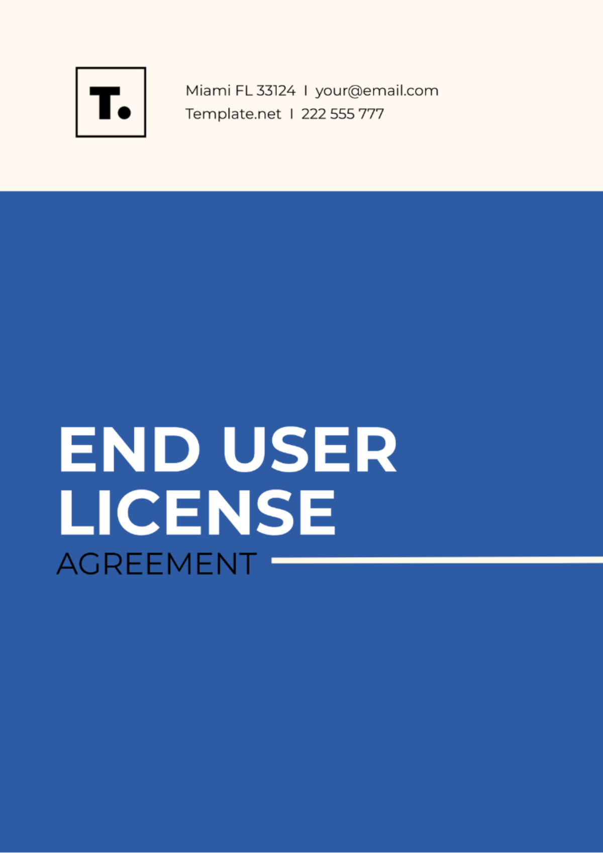 End User License Agreement Template - Edit Online & Download