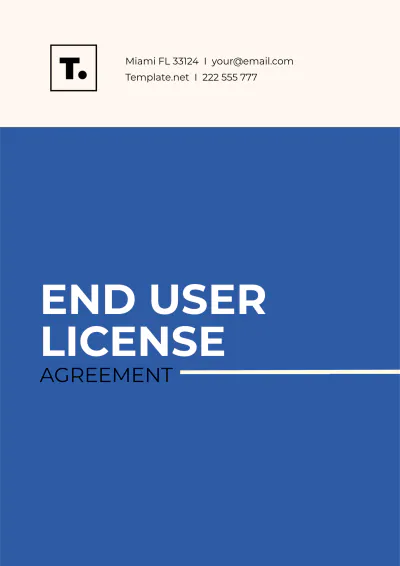 Free End User License Agreement Template to Edit Online