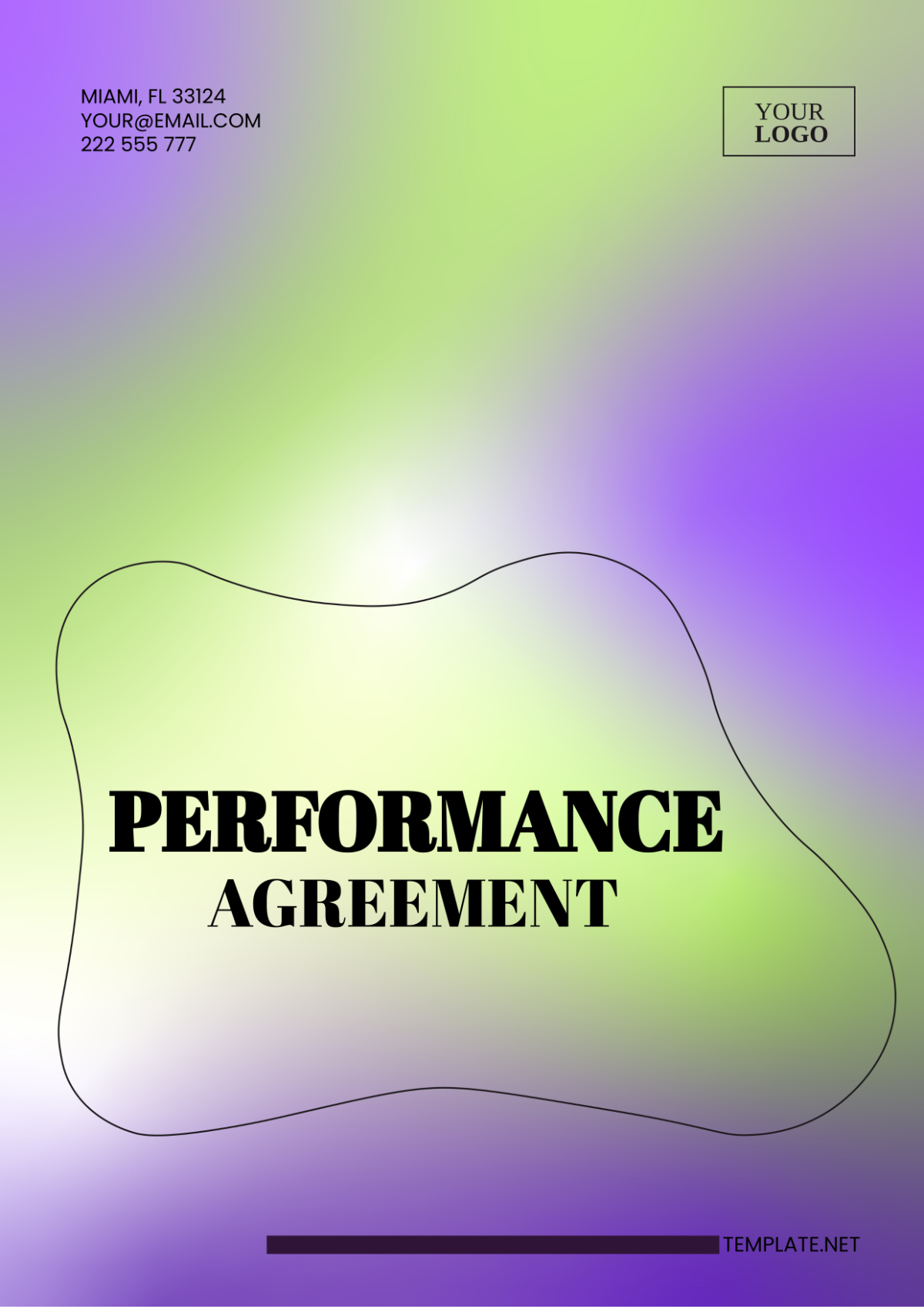 Performance Agreement Template