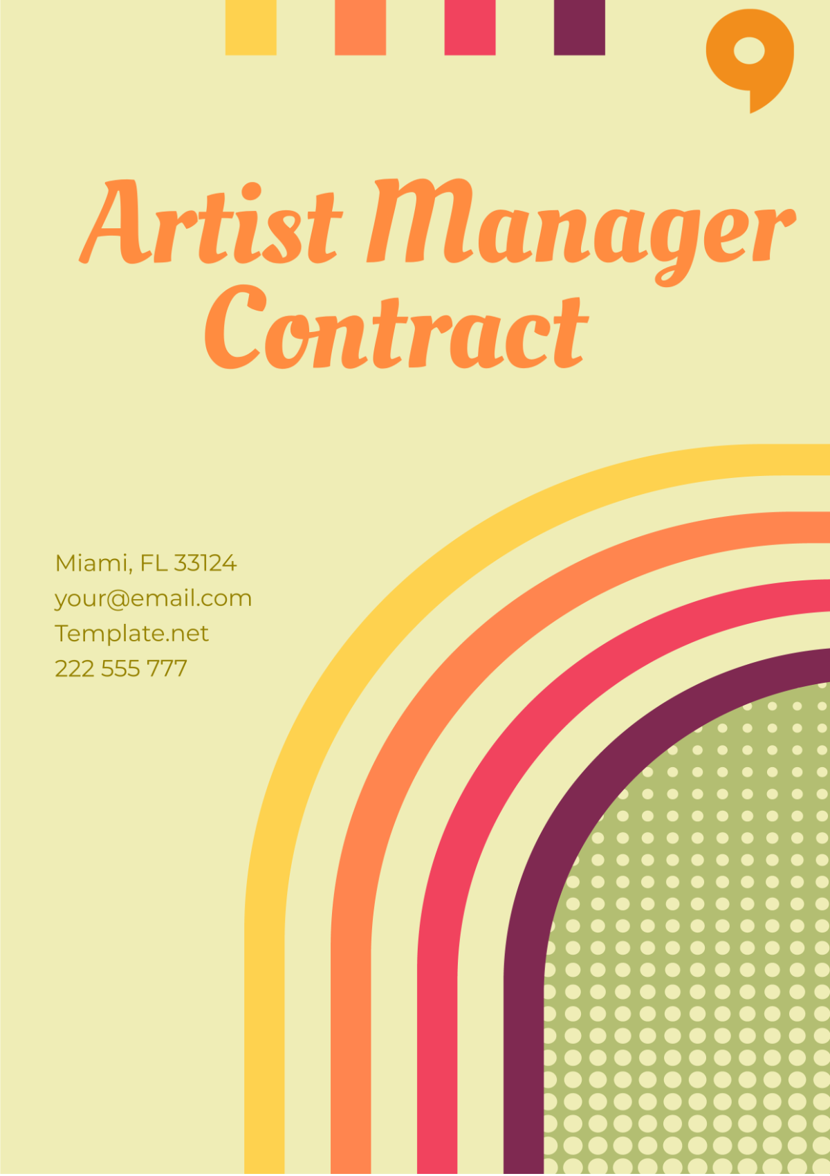 Artist Manager Contract Template | Template.net