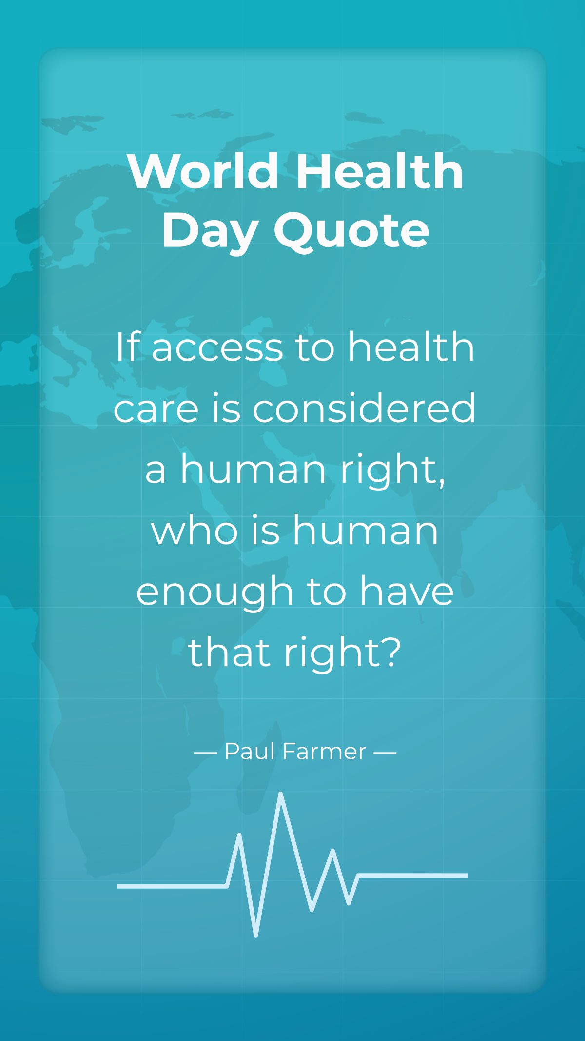 Free World Health Day Quote Template