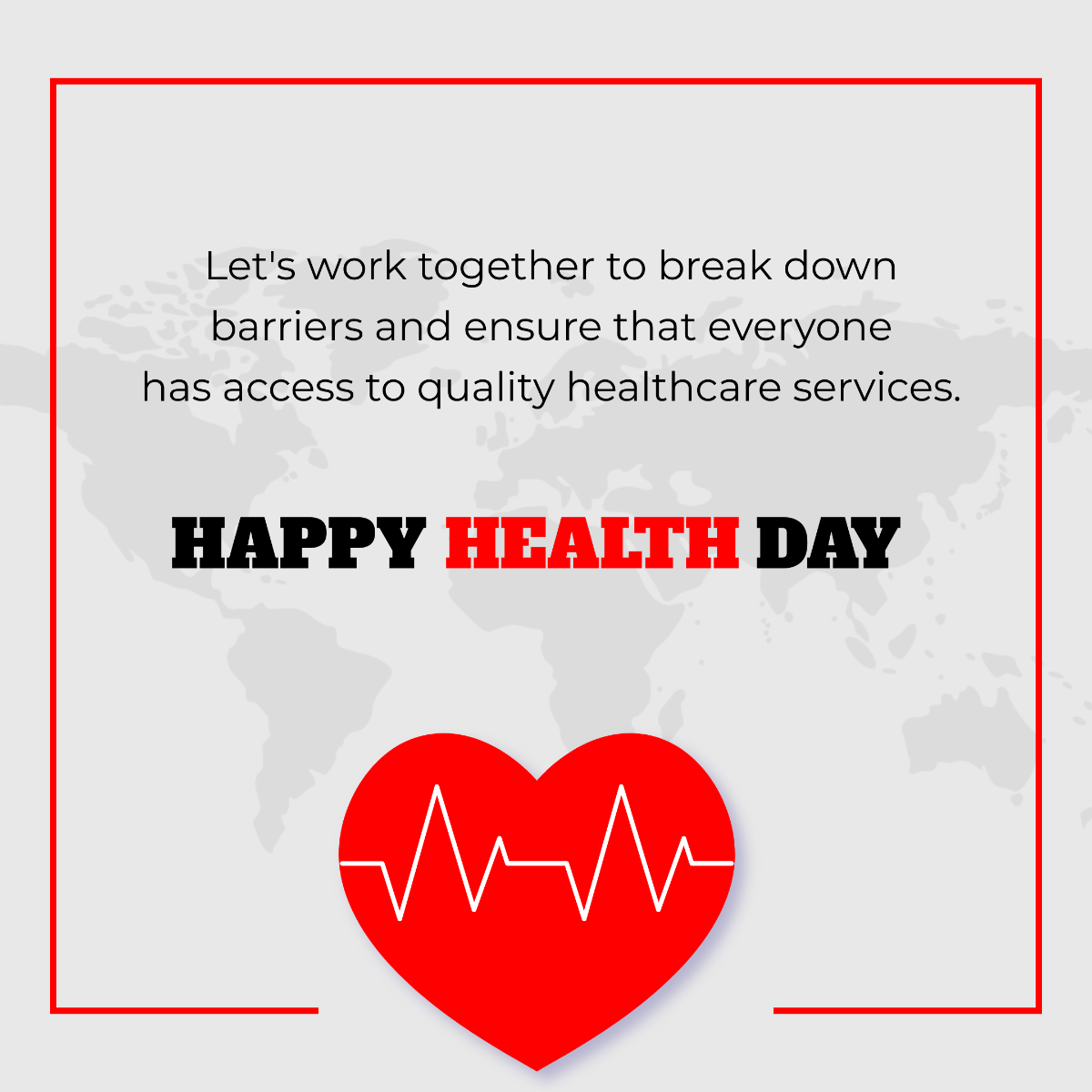 Free World Health Day Social Media Post Template
