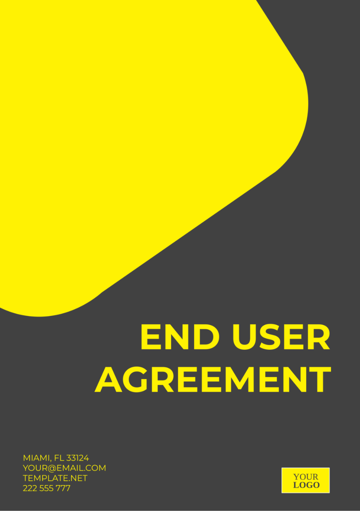 End User Agreement Template - Edit Online & Download