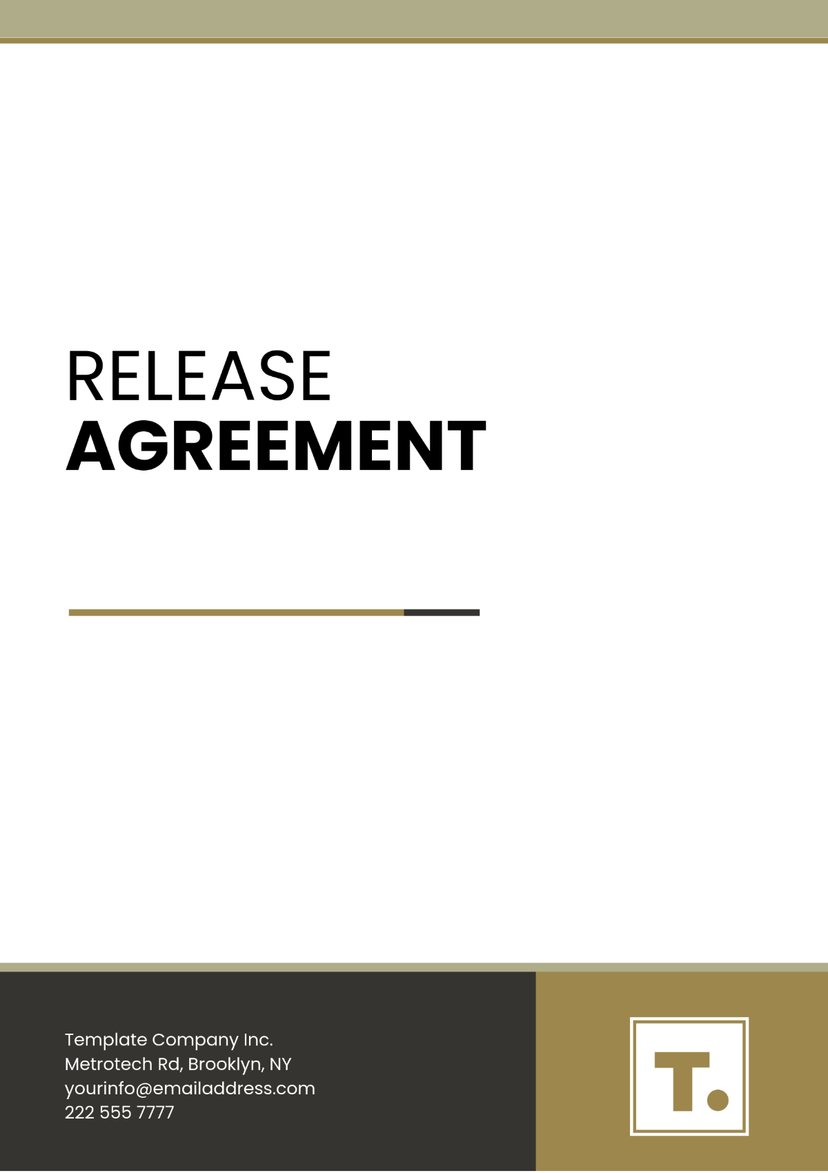 Release Agreement Template - Edit Online & Download