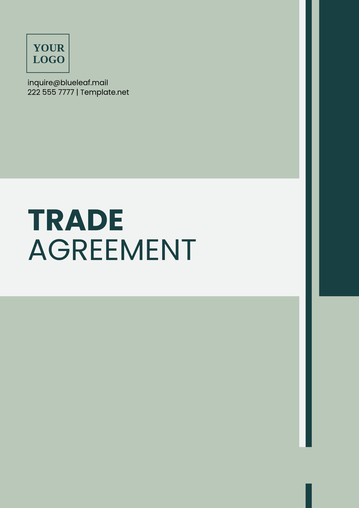 Trade Agreement Template - Edit Online & Download