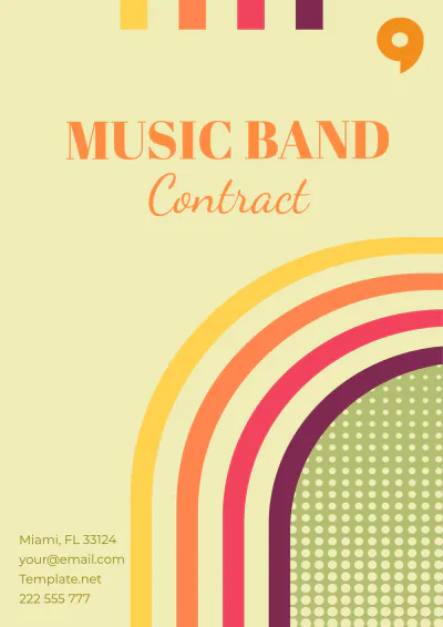 Free Music Band Contract Template to Edit Online