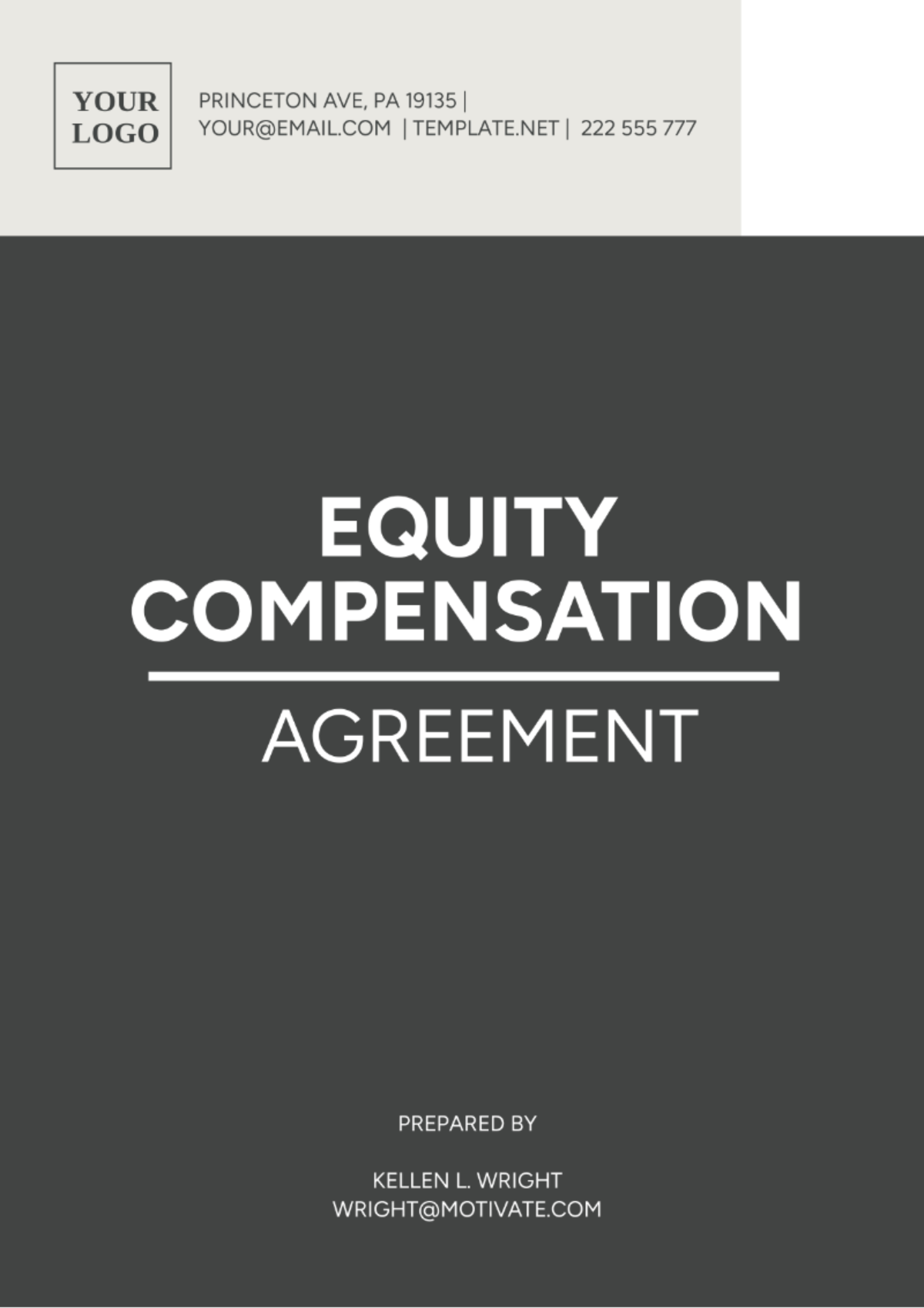 Equity Compensation Agreement Template Edit Online And Download Example 0296