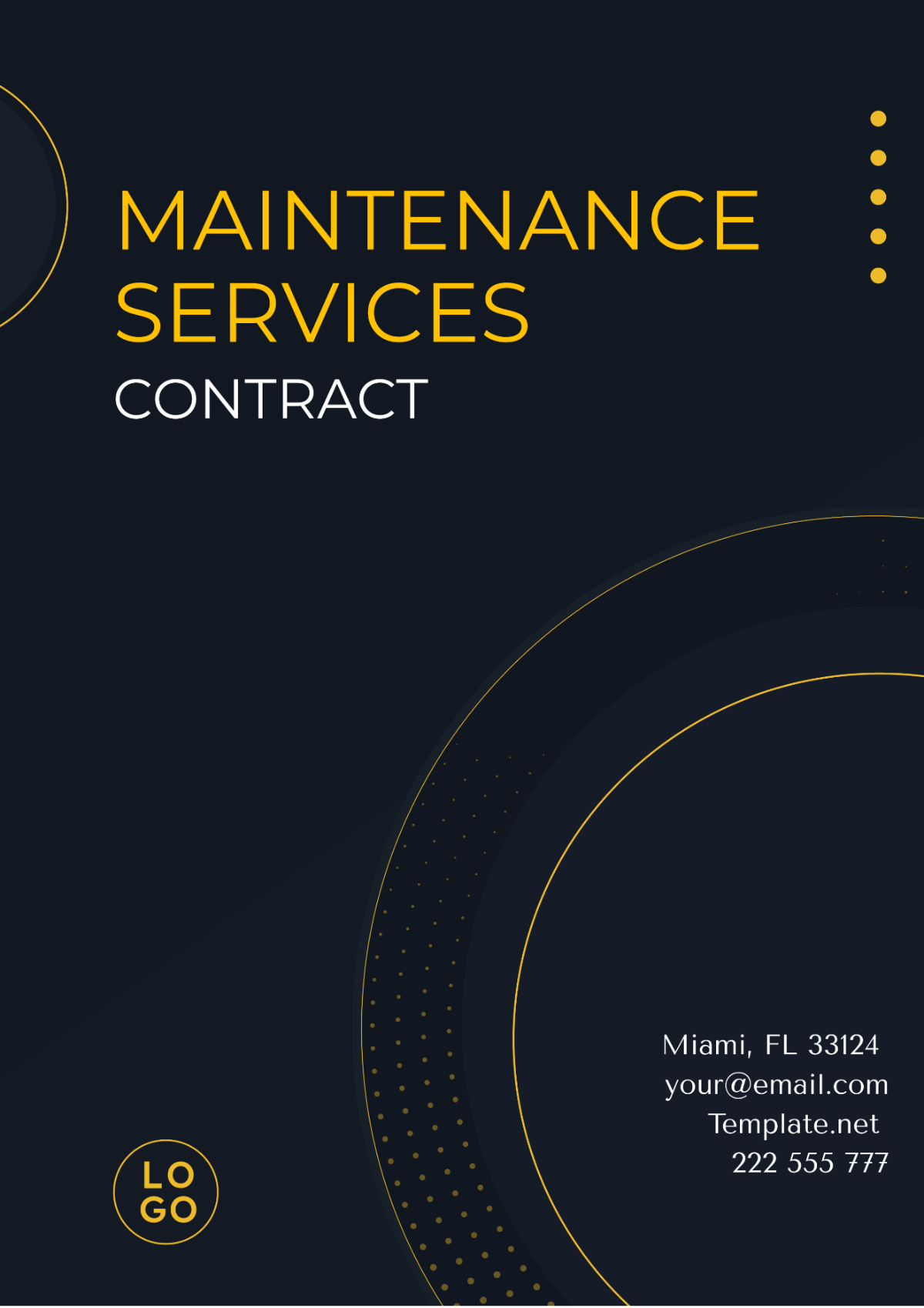 Maintenance Services Contract Template - Edit Online & Download