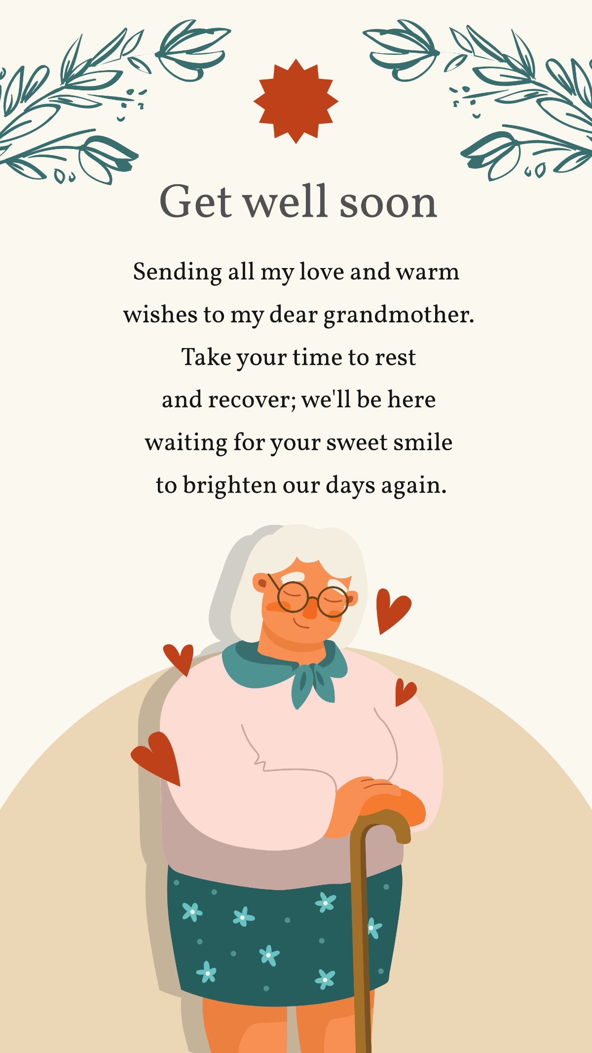 Free Get Well Soon Message For Grandmother Template