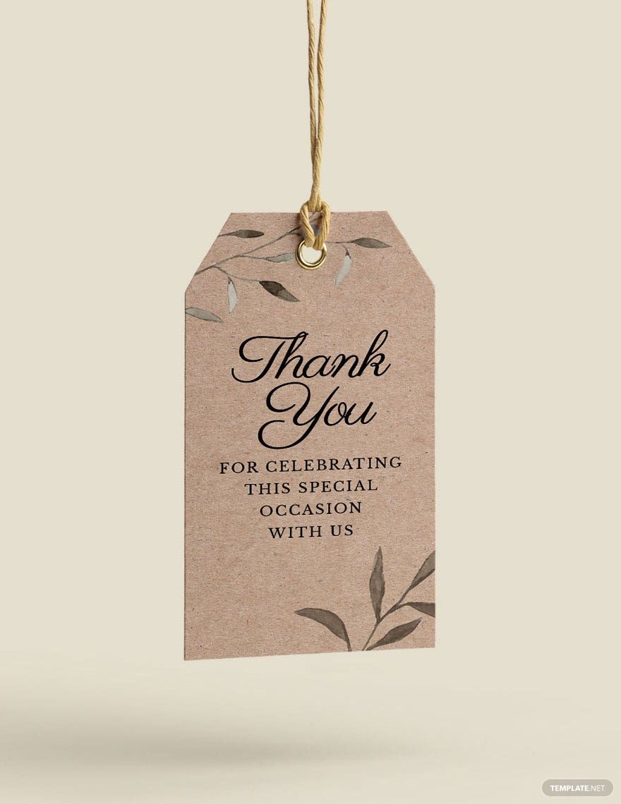 Thank You Gift Tag Template in MS Word, Pages, Photoshop