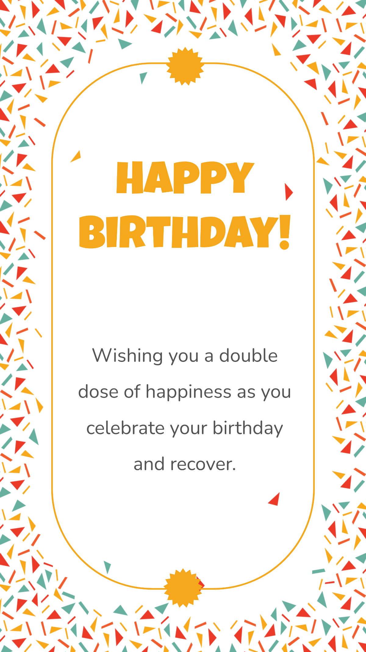 Get Well Soon Birthday Message Template