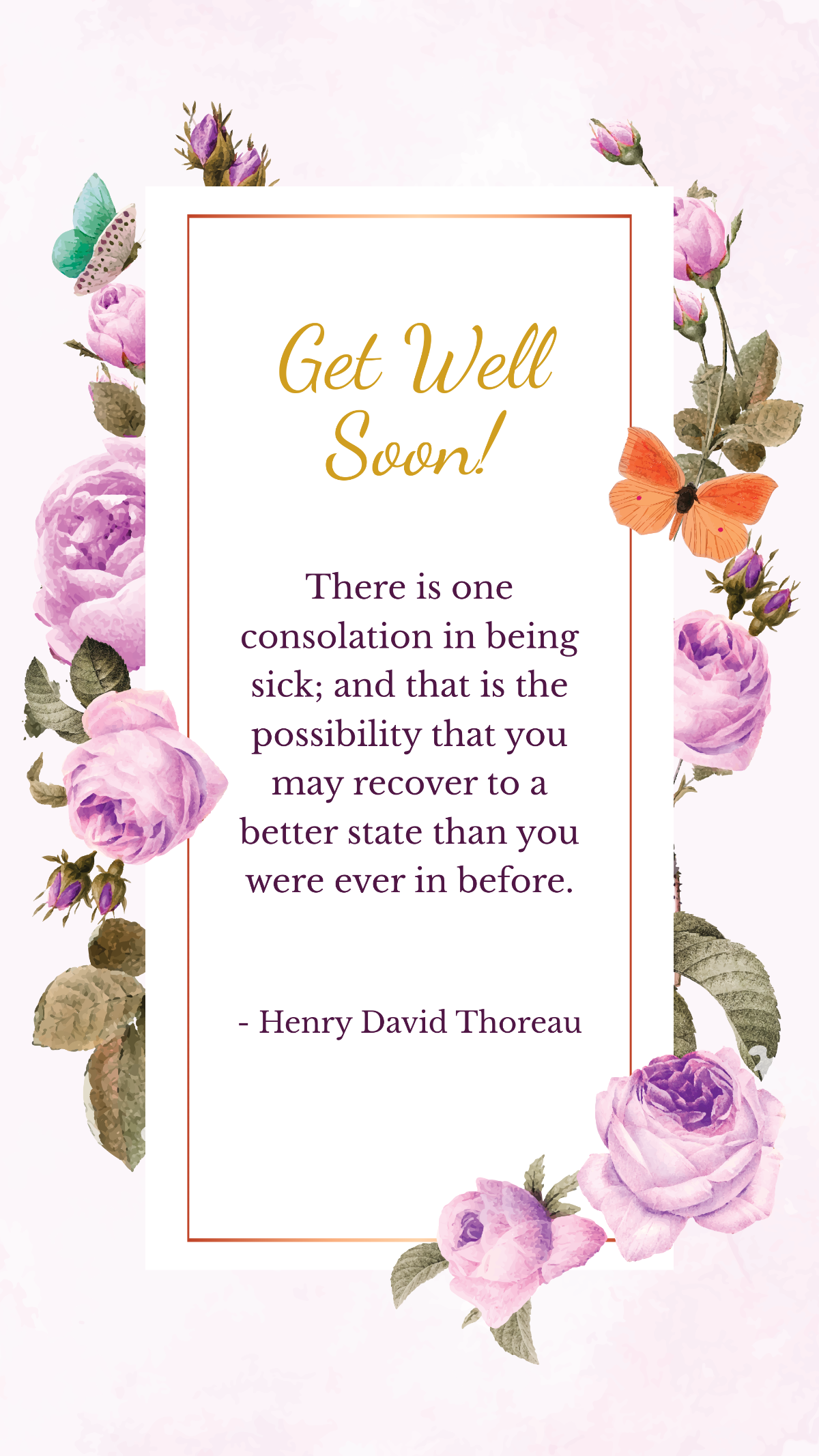 Free Get Well Soon Recovery Quote Template