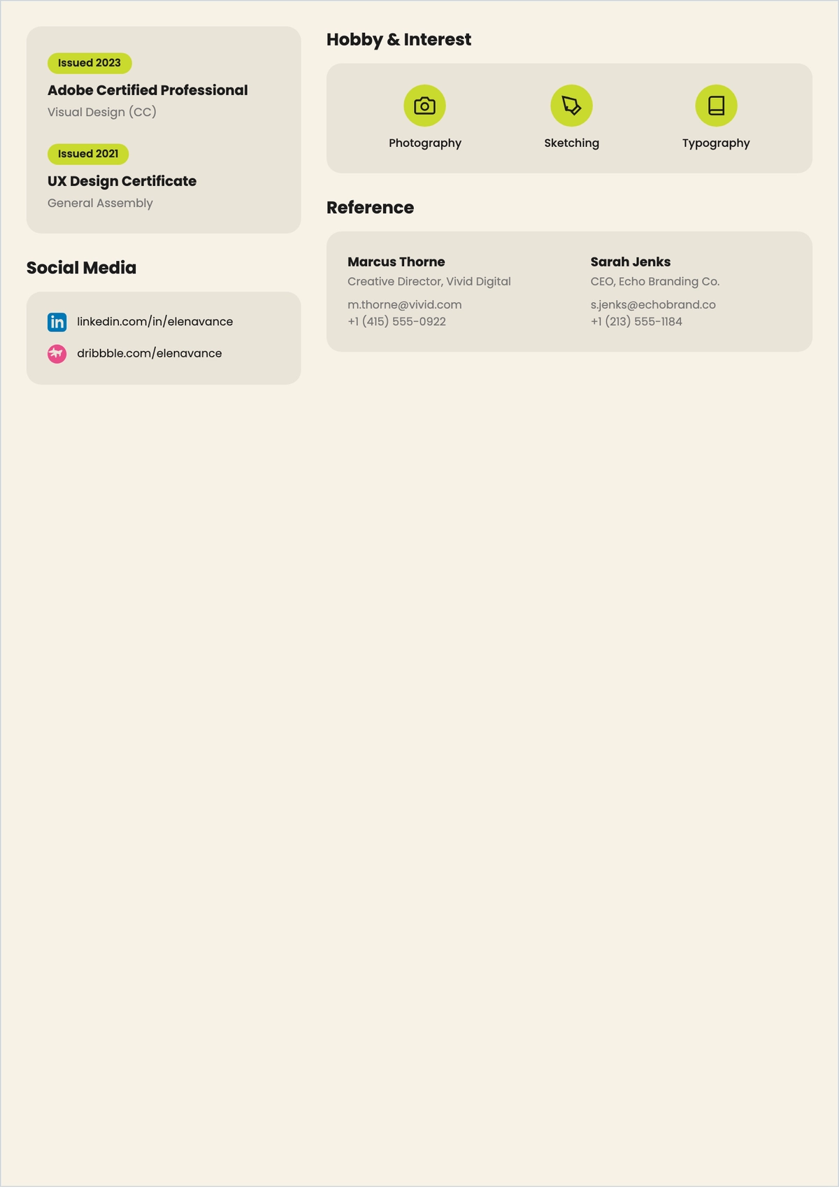 Free Graphic Designer Resume  to Edit Online