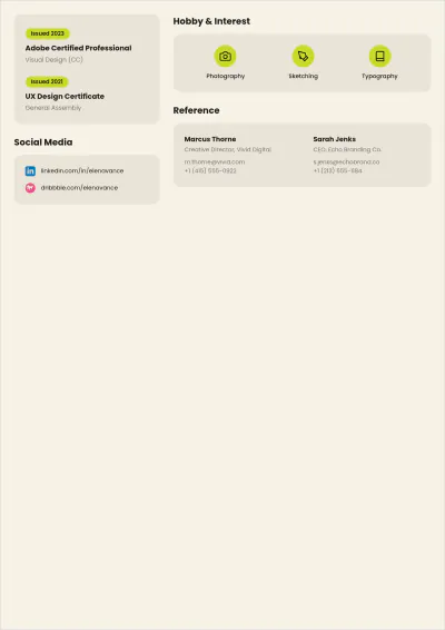 Free Graphic Designer ATS Resume Template, AI Resume Builder