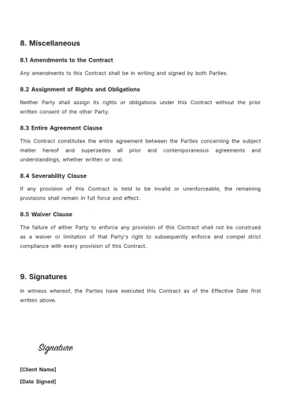 Free Lawyer Contract Template to Edit Online