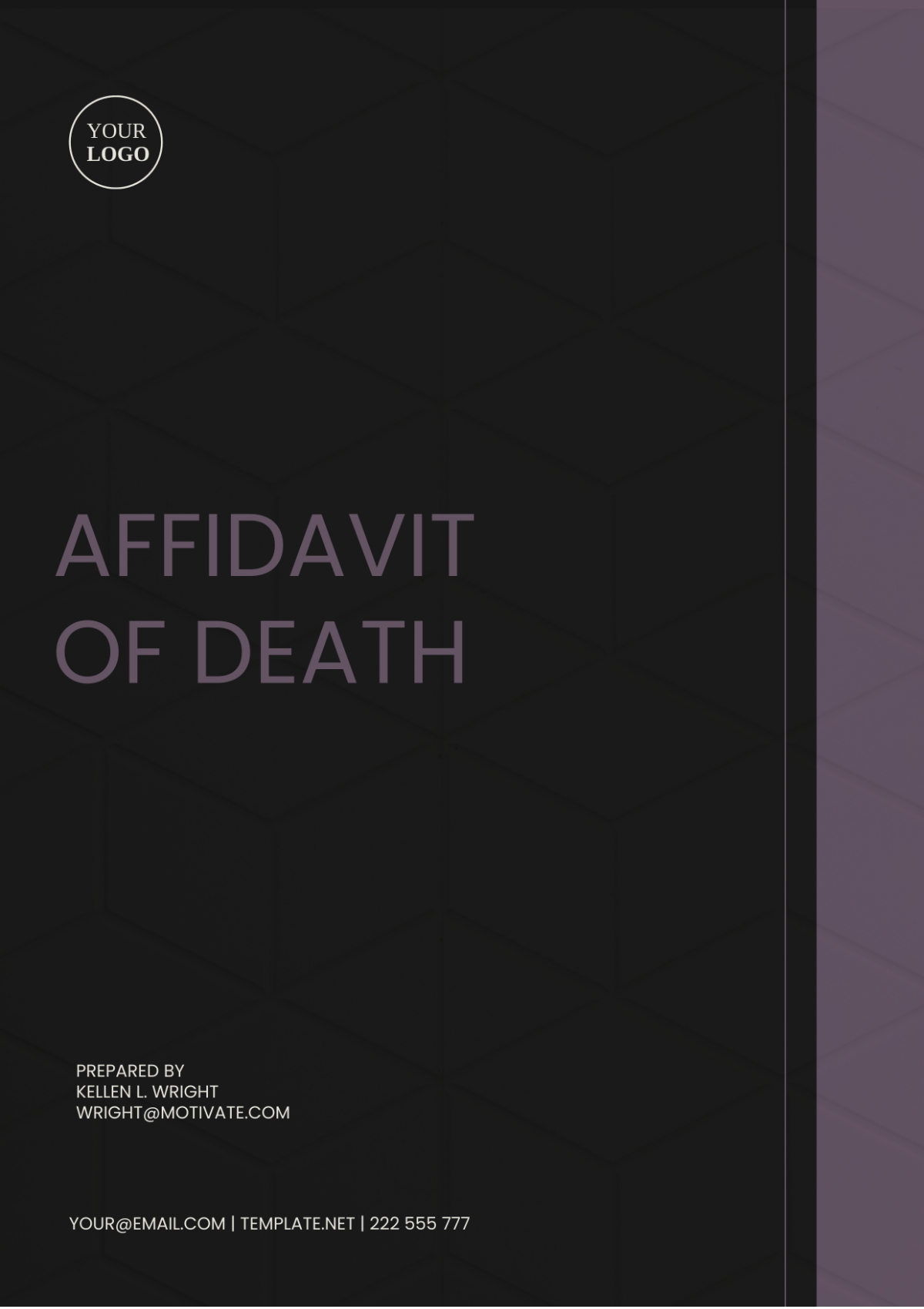 West Virginia Affidavit of Death Template - Edit Online & Download