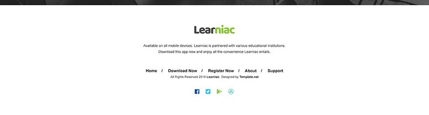 Education App Landing Page Template