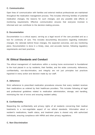 Free Nursing Home Medication Management Policy Template to Edit Online