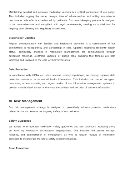 Free Nursing Home Medication Management Policy Template to Edit Online