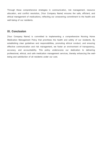 Free Nursing Home Medication Management Policy Template to Edit Online