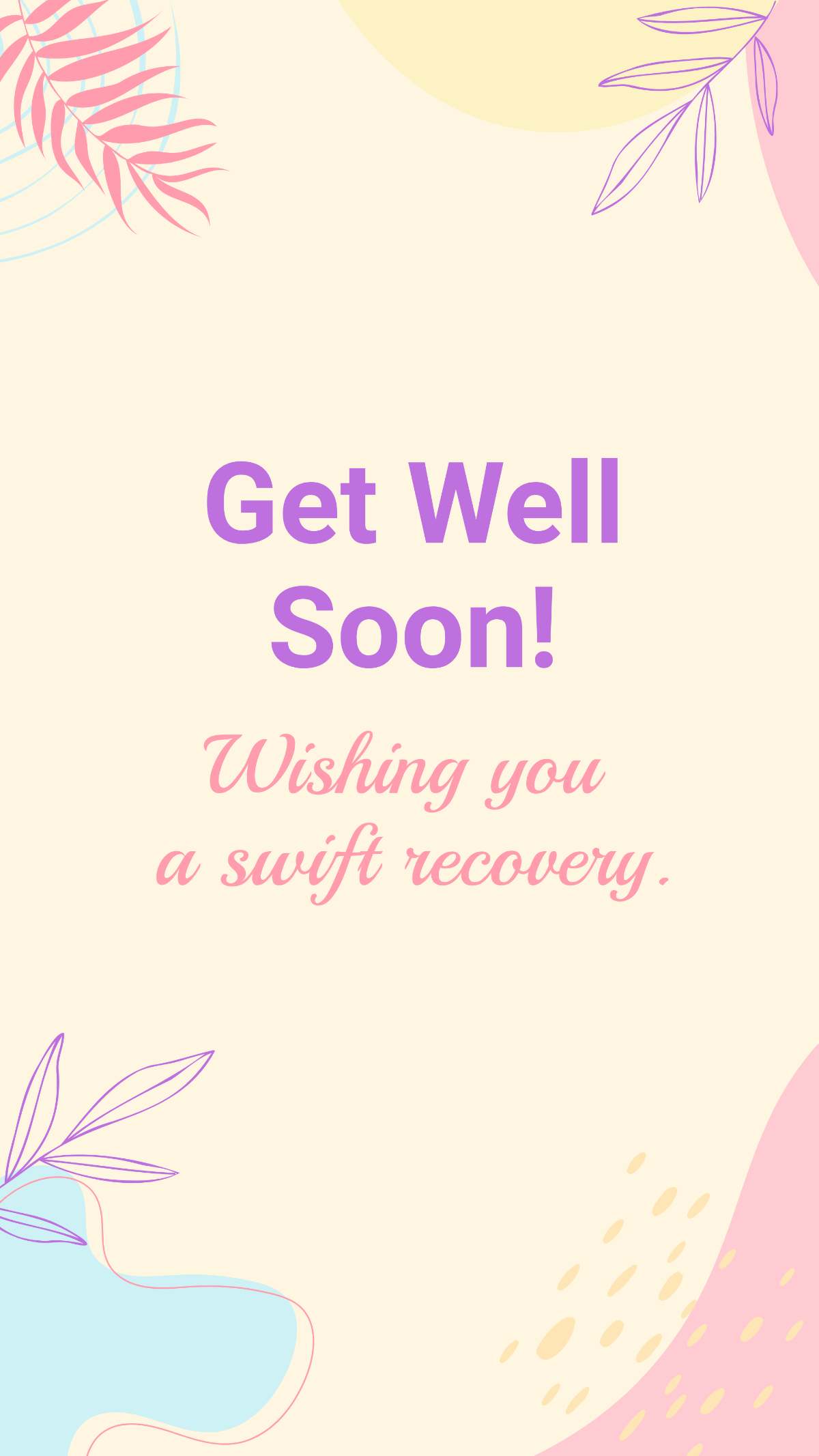Free Aesthetic Get Well Soon Card Template