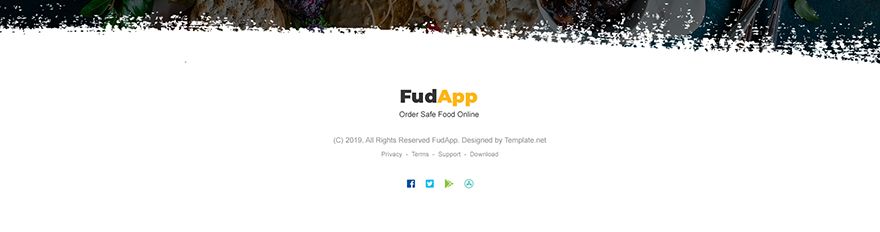 Food App Landing Page Template