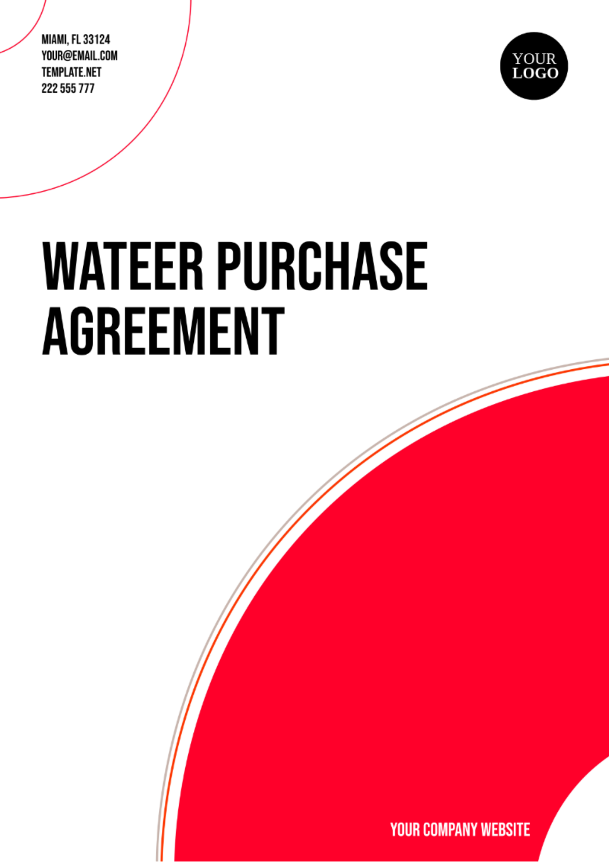 Water Purchase Agreement Template