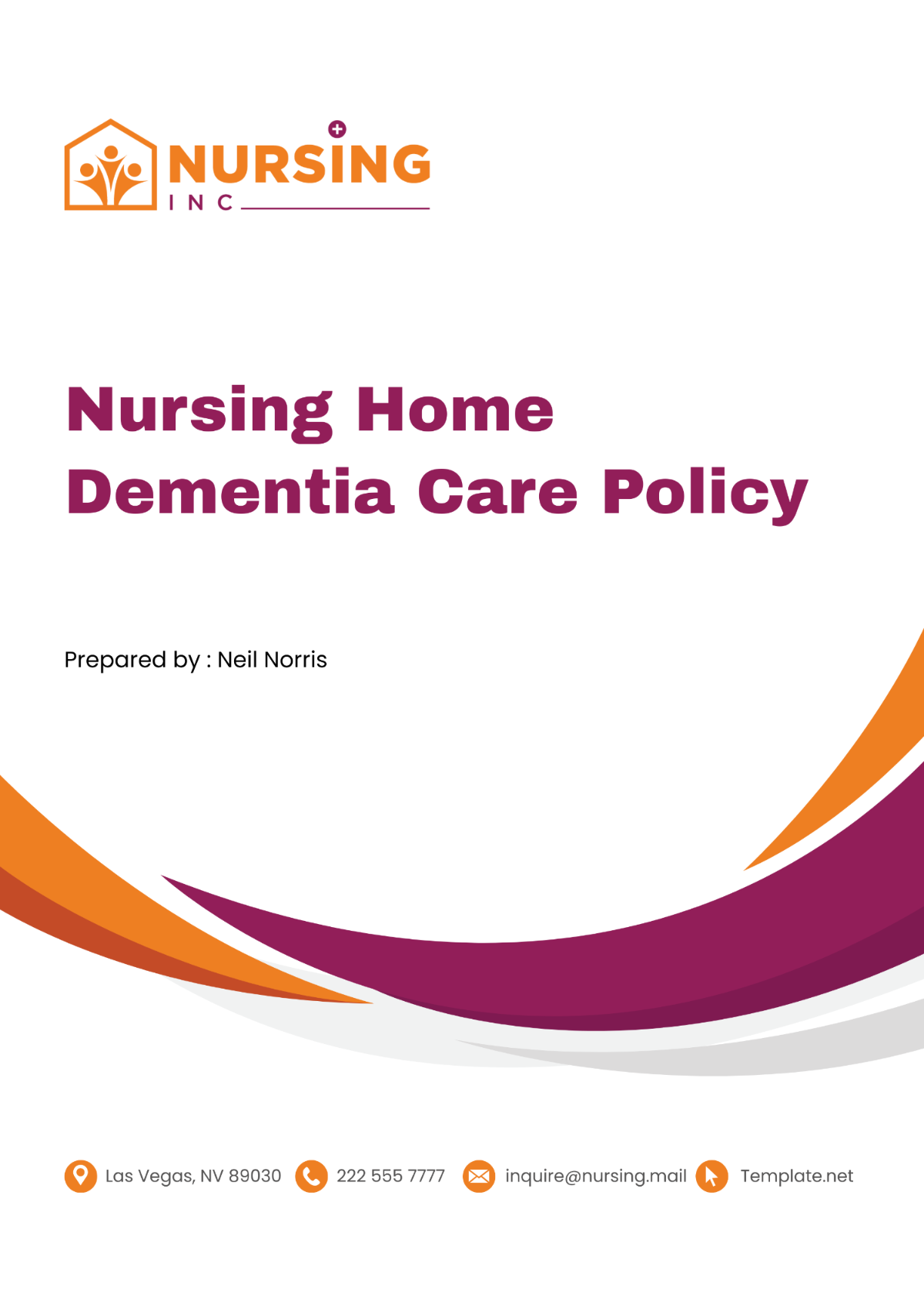 Free Nursing Home Dementia Care Policy Template