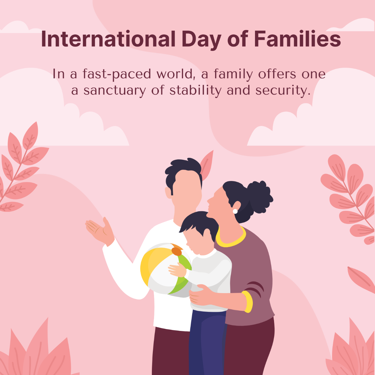 Free International Day of Families LinkedIn Post Template