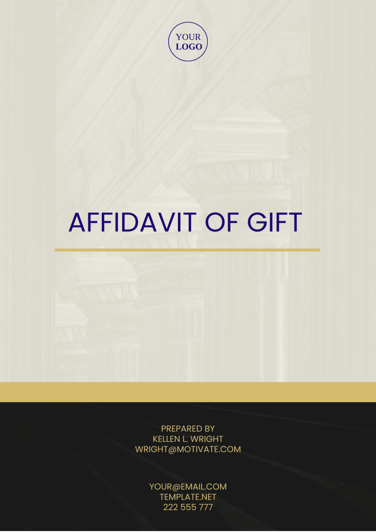 Colorado Affidavit of Gift Template