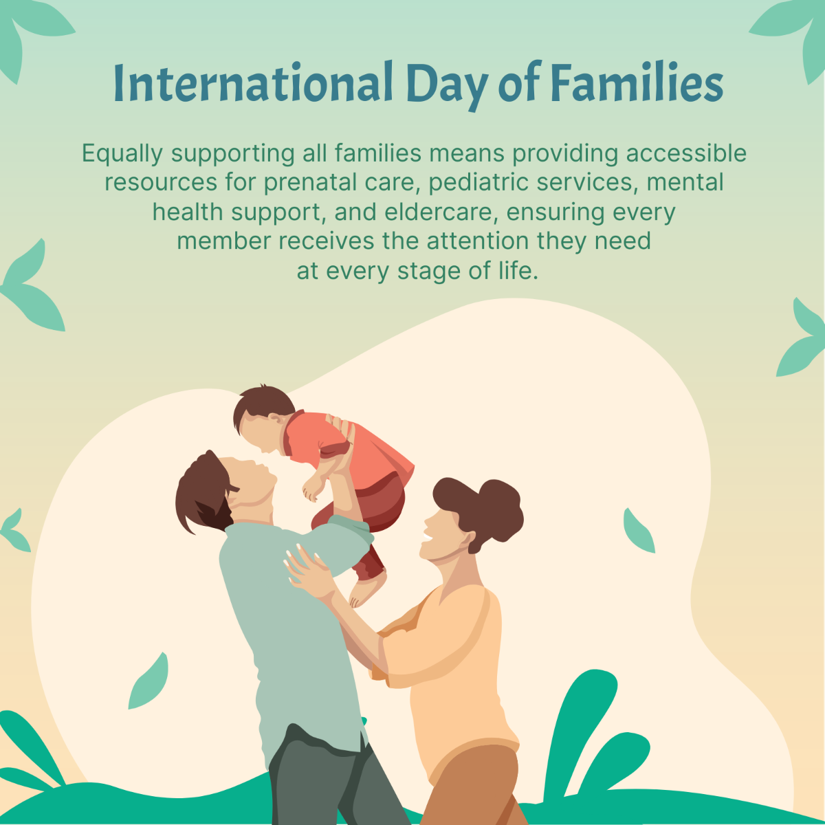 Free International Day of Families WhatsApp Post Template