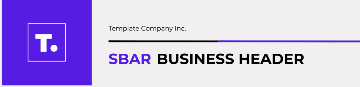 SBAR Business Header Template