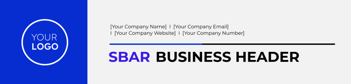 SBAR Business Header