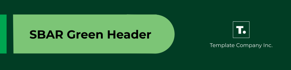 SBAR Green Header Template