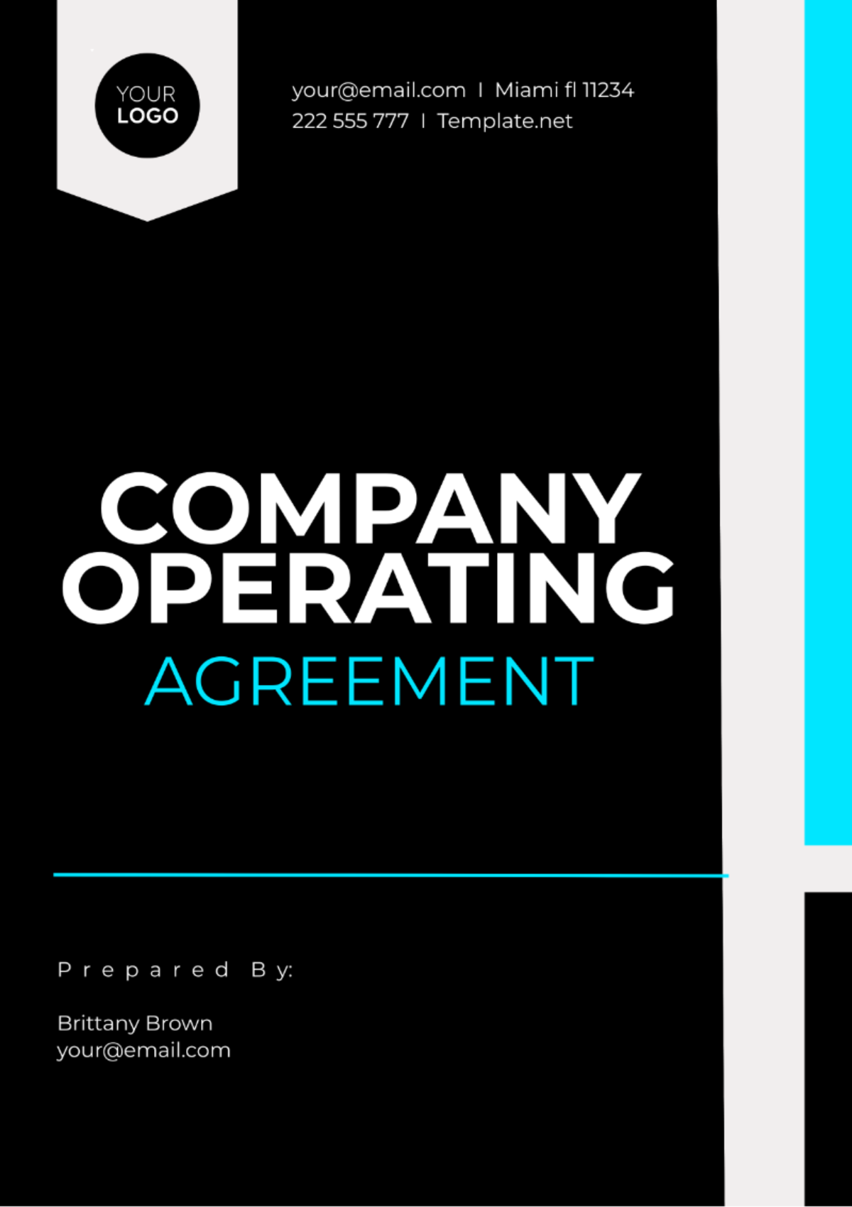 Free Company Operating Agreement Template