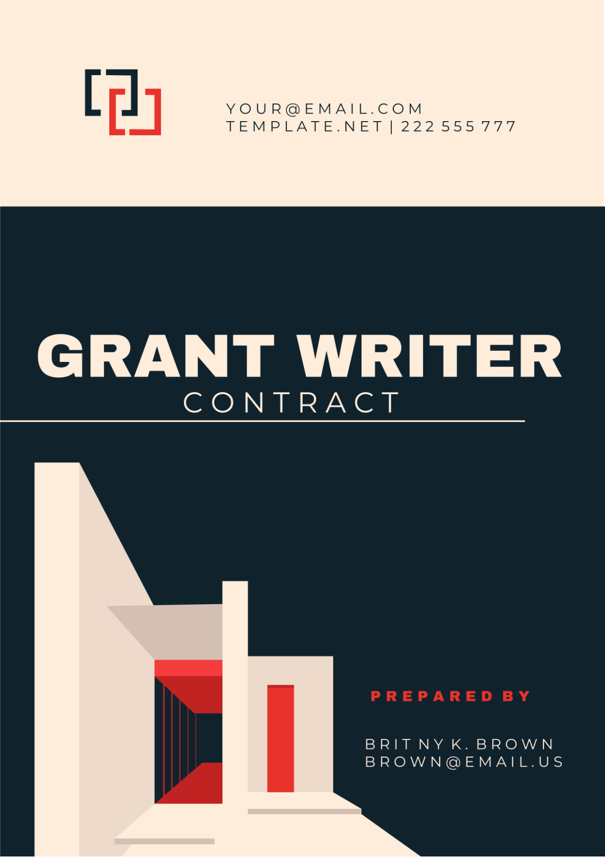 Grant Writer Contract Template | Template.net