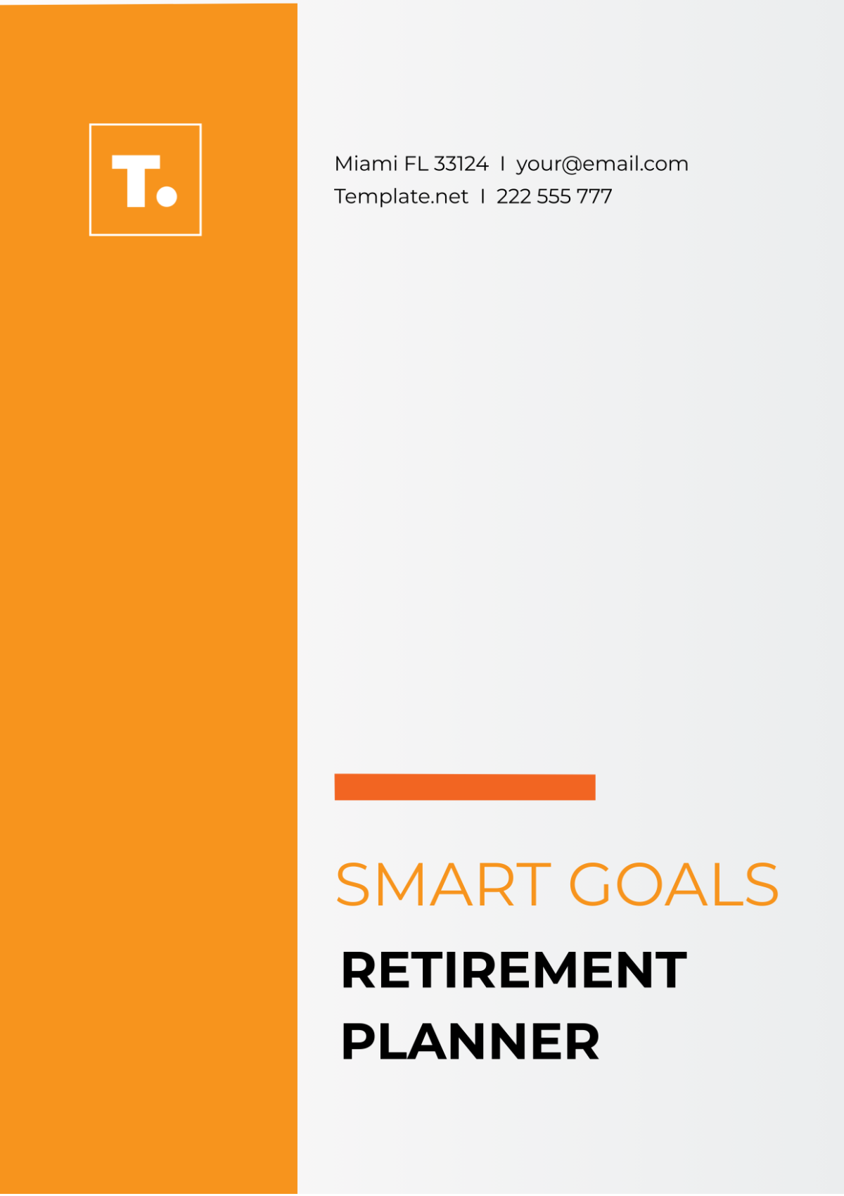 SMART Goals Retirement Planner Template
