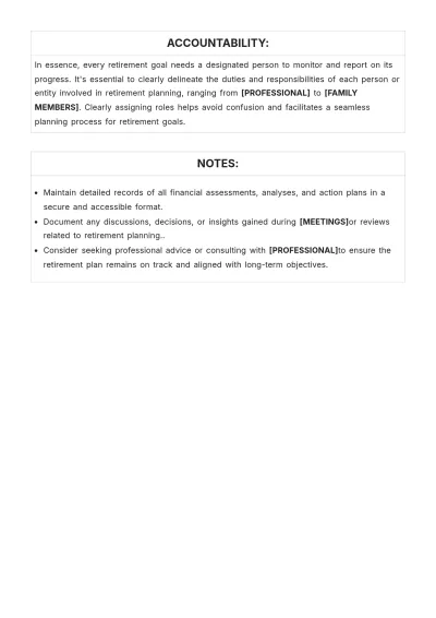 Free SMART Goals Retirement Planner Template to Edit Online