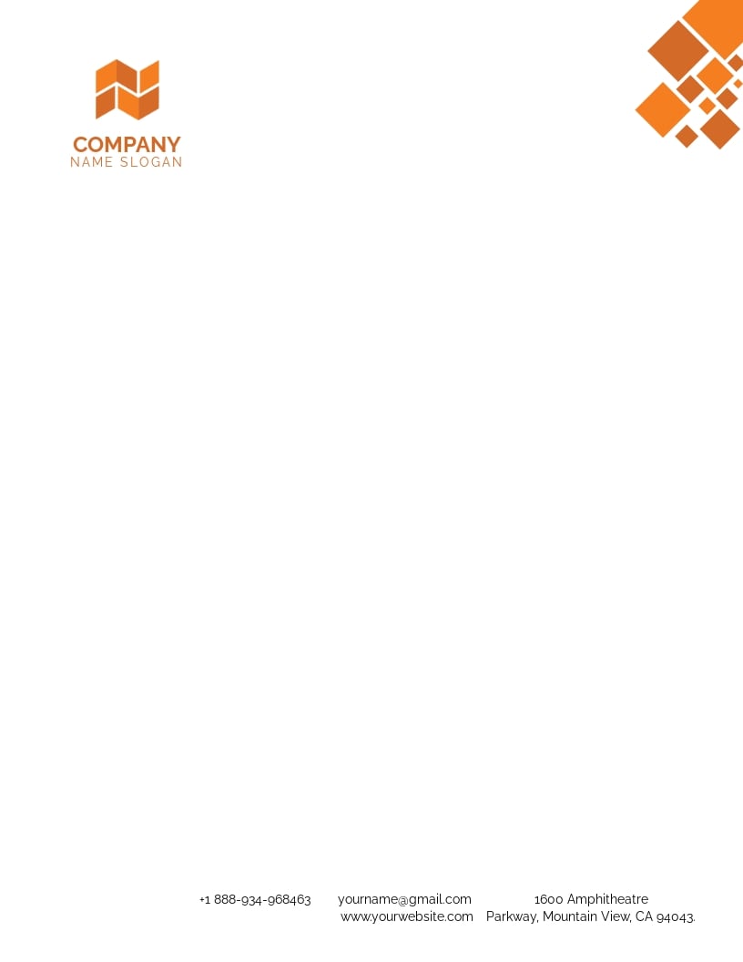 Modern Letterhead Template - Illustrator, Word, Apple Pages, PSD Within Church Letterhead Templates