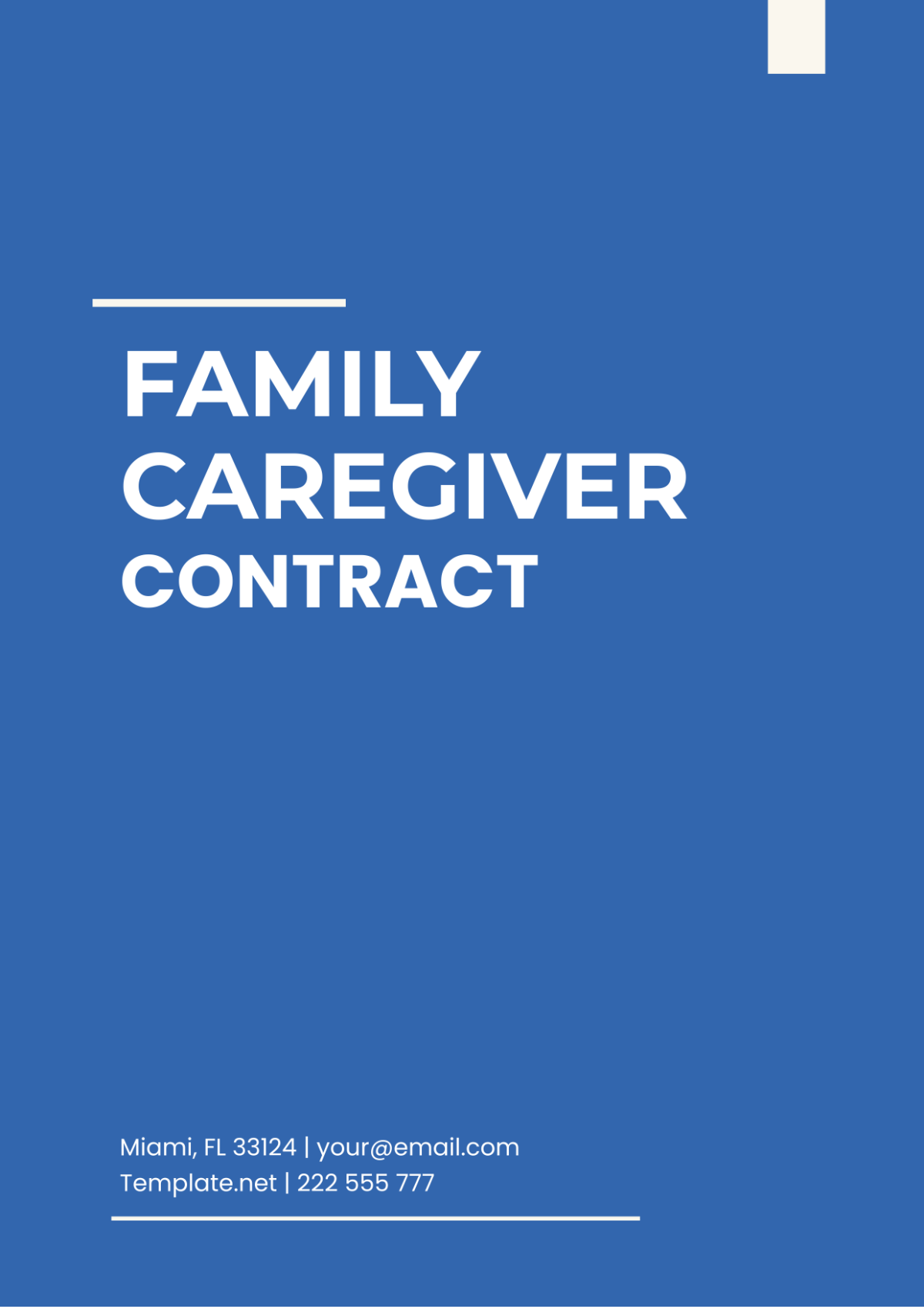 Family Caregiver Contract Template | Template.net