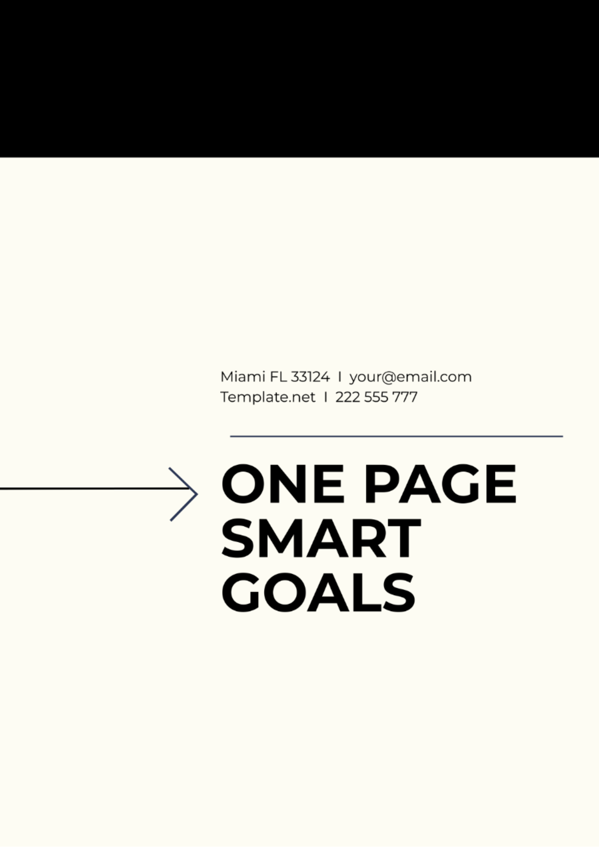 One Page SMART Goals Template