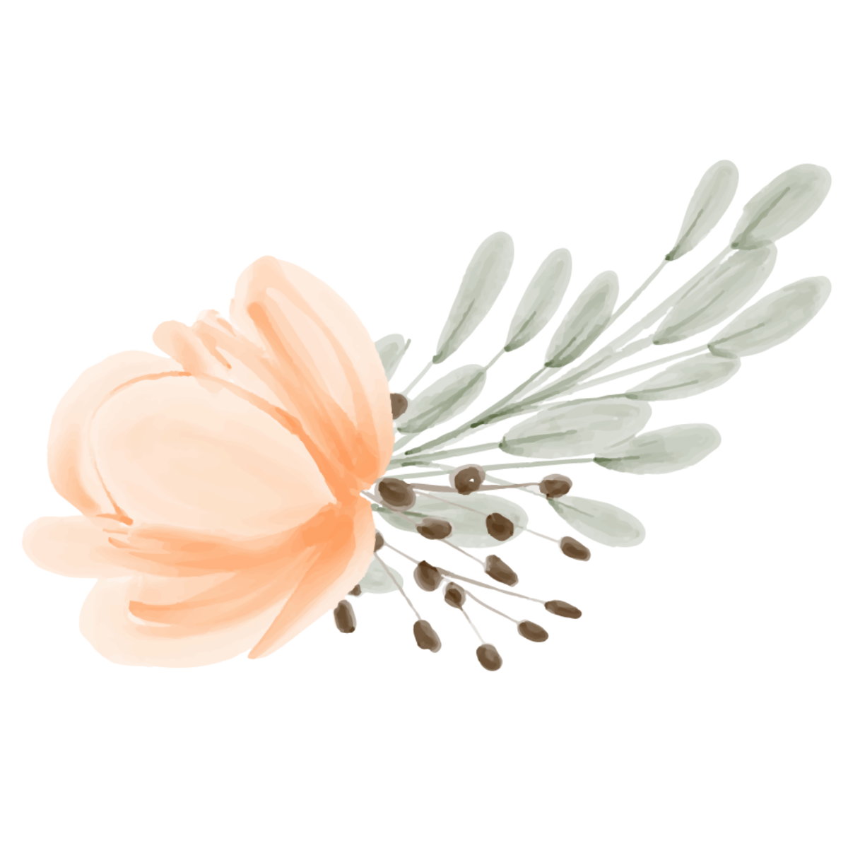 Peach and Gray Flower
