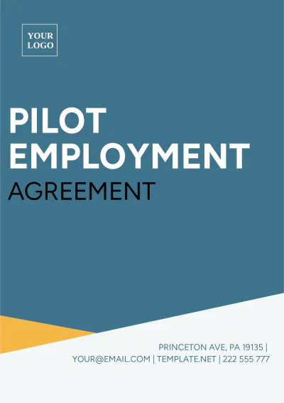 Free Pilot Agreement Template to Edit Online